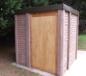 Post and Panel Concrete Shed with Pent/Flat Roof