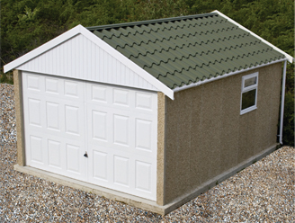 Leofric Broadway Concrete Garage with Apex Roof