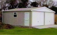 The Leofric Campden Double Concrete Garage