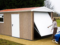 The Leofric Campden Concrete Garage