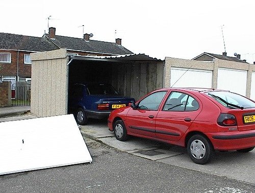 Leofric garage survives the impact of a Lorry