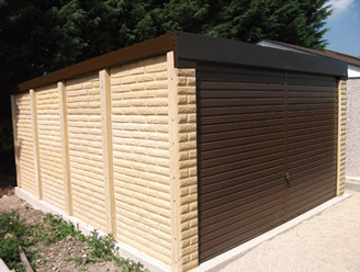 Stow Post and Panel Concrete Building with Rockwall Effect and Pent/Flat Roof